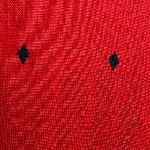 Martin Red Diamond Italian Merino Wool lined Golf Wind Vest Large - Picture 3 of 6